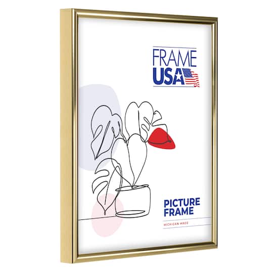 Frame USA Metal I Gold Single Image Picture Frame